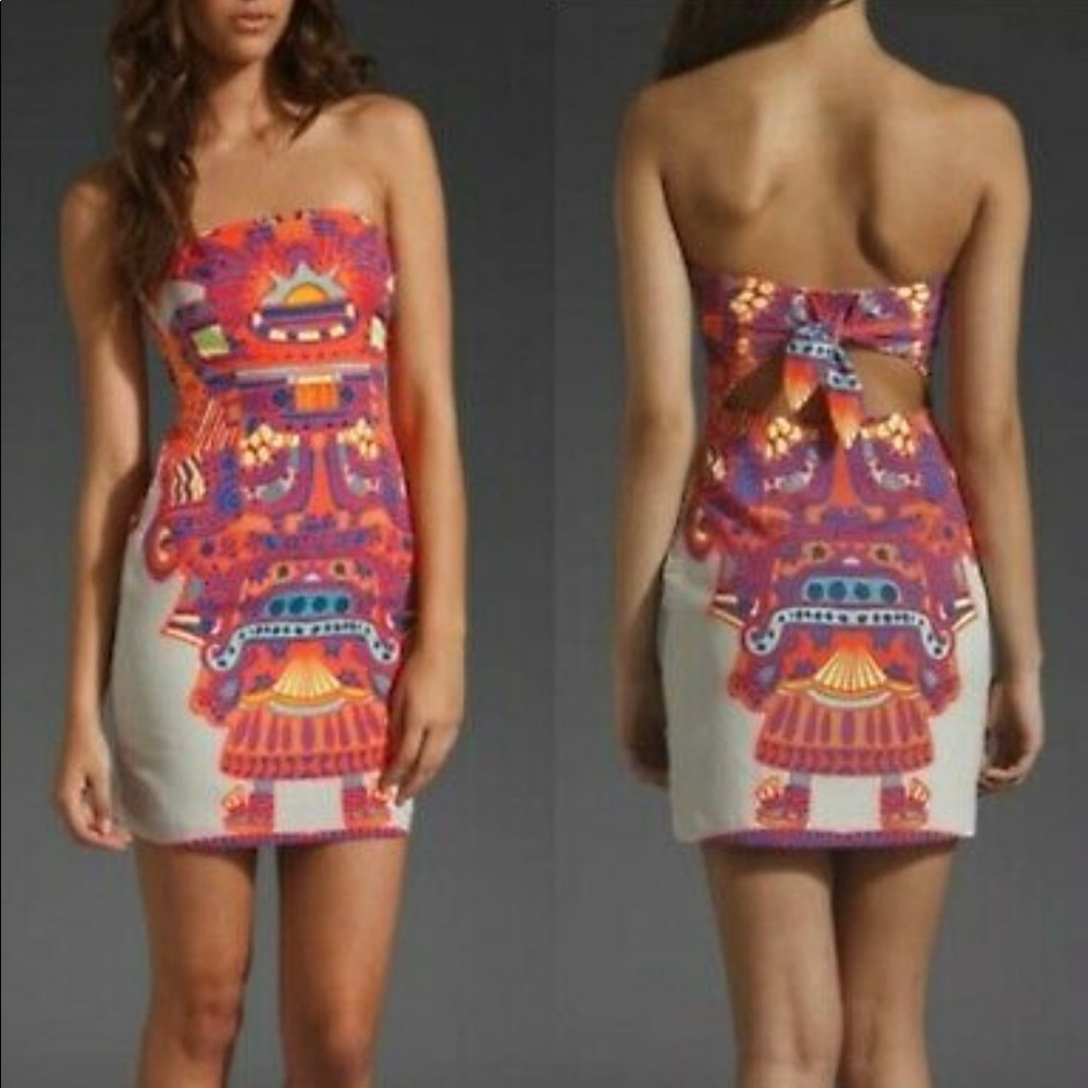MARA HOFFMAN vibrant strapless mini-dress